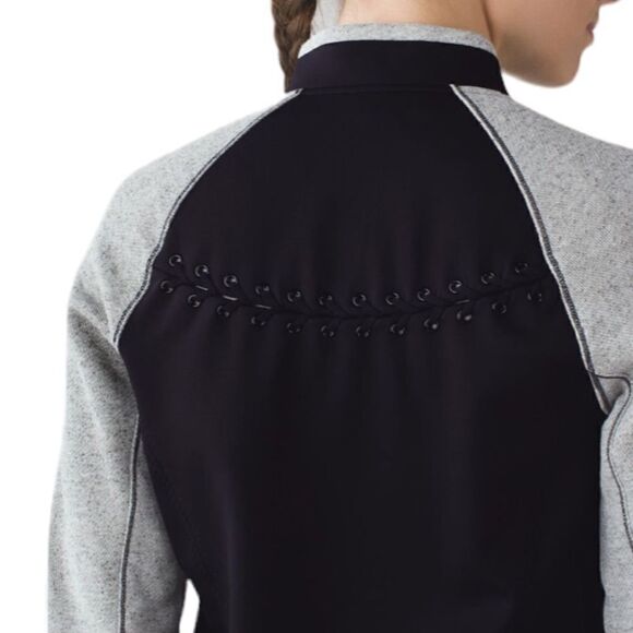 Lululemon Var-City Bomber Jacket Black / Heathered Black 8 - Picture 3 of 5